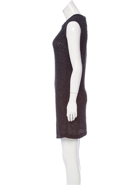 chanel sleeveless chevron crochet dress with ribbons|Dresses .